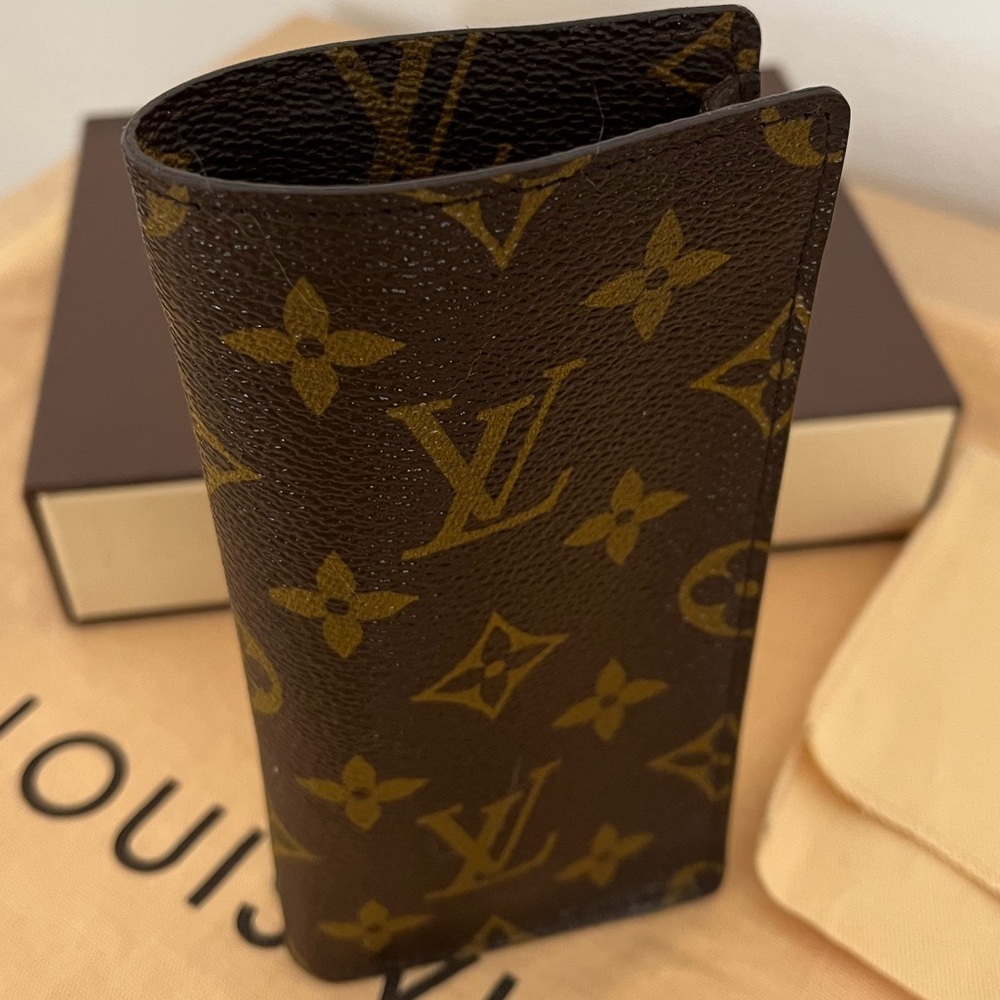 Rare Louis Vuitton Monogram Eye Glass Case Unisex Rare 1996 France